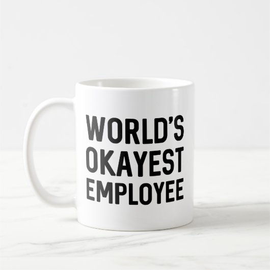 世界で最も関心のある従業員 コーヒーマグカップ (左)