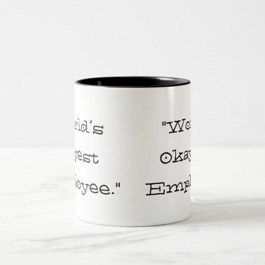 世界で最も関心のある従業員 ツートーンマグカップ (中央)