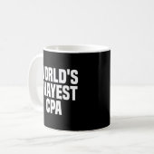 世界で最も関心のあるCpa公認会計士 コーヒーマグカップ (正面左)