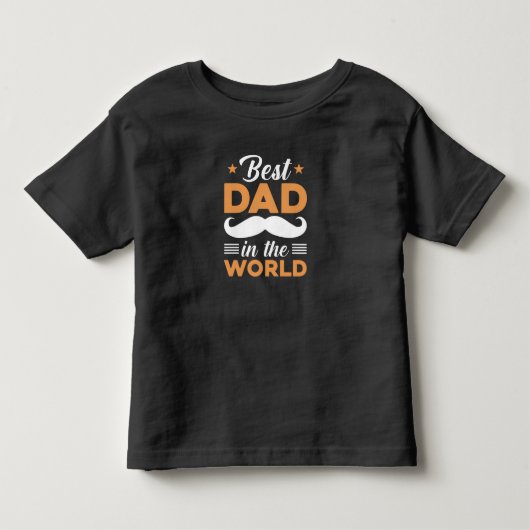 世界で最も面白い最高のパパ 幼児 トドラーTシャツ (正面)