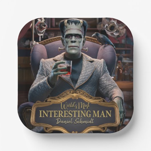 世界で最も面白い男パーソナライズされた。 ペーパープレート (正面)