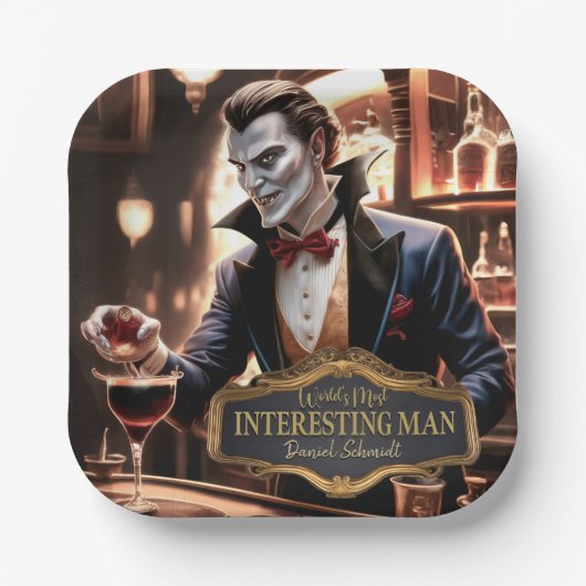 世界で最も面白い男パーソナライズされた。 ペーパープレート (正面)