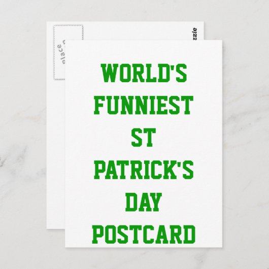 世界で最も面白い聖パトリックの日 ポストカード (正面/裏面)