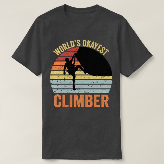 世界で最も高いクライマーロッククライマー Tシャツ (デザイン正面)