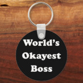 世界で最も高いボスユーモアのあるワークギフトおもしろいおもしろい キーホルダー (正面)