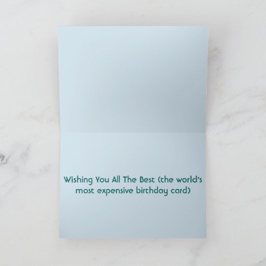世界で最も高価な誕生日 カード (内部)