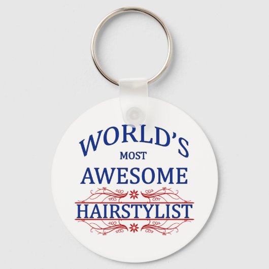 世界で最も髪型の素晴らし人 キーホルダー (正面)