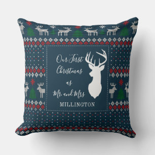 世界で最初のクリスマス Mr. と Mrs. オーダーメイド クッション