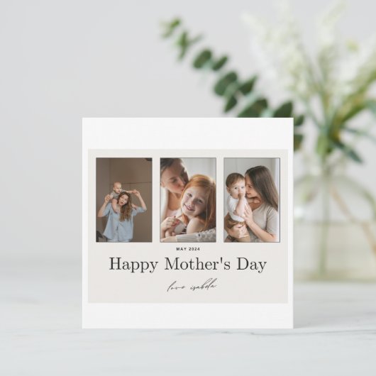 世界で最初の母の日の写真 フラット カード (スタンド正面)