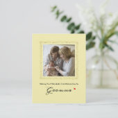 世界で最初の母の日の輝く紙吹雪 グランマ フォト シーズンカード (スタンド正面)