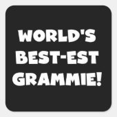 世界で最最高のも高いグラミー白Tシャツとギフト スクエアシール (正面)