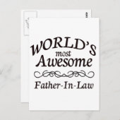 世界で最素晴らしも義父 ポストカード (正面/裏面)