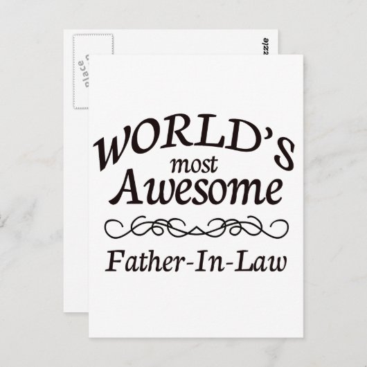 世界で最素晴らしも義父 ポストカード (正面/裏面)