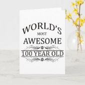 世界で最素晴らしも100歳 カード (黄色い花)