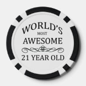 世界で最素晴らしも21歳 ポーカーチップ (裏面)