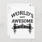 世界で最素晴らしも55歳 ポストカード (正面/裏面)