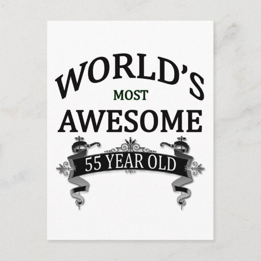 世界で最素晴らしも55歳 ポストカード (正面)
