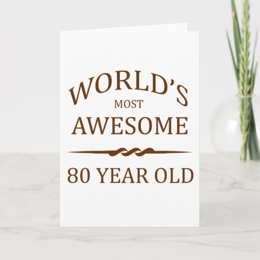 世界で最素晴らしも80歳 カード (正面)