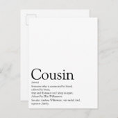 世界で最高のいとこ定義 ポストカード (正面/裏面)