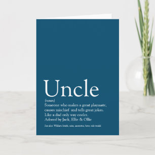 世界で最高のおじ・おじさん Funcle(おじに近いお友達)の定義 カード