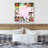 世界で最高のおばあちゃん フォト コラージュ 12 枚入り おばあちゃんの定義 キャンバスプリント (インサイチュ (寝室))