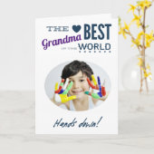 世界で最高のばあちゃんの写真 カード (黄色い花)