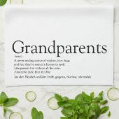 世界で最高のも祖父母の定義 キッチンタオル (折り畳み)