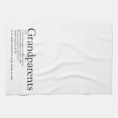 世界で最高のも祖父母の定義 キッチンタオル (横)