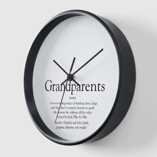 世界で最高のも祖父母の定義 壁時計 (傾斜)