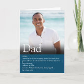 世界で最高のダッド・パパ・お父さん定義写真 カード (正面)