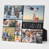 世界で最高のダッド 8枚の写真コラージュ フォトプラーク (側面)