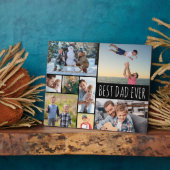 世界で最高のダッド 8枚の写真コラージュ フォトプラーク (側面)