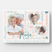 世界で最高のナナ エバー 孫の写真コラージュのための言葉 フォトプラーク (正面)