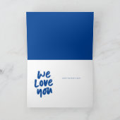 世界で最高のパバ フォトブルー 父の日 カード (内部)