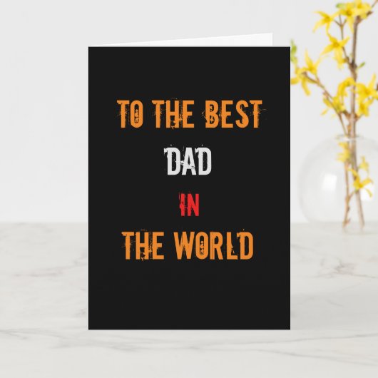 世界で最高のパパのグリーティングカード カード (黄色い花)