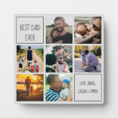 世界で最高のパパの写真コラージュとテキスト。パパが大好き フォトプラーク (正面)
