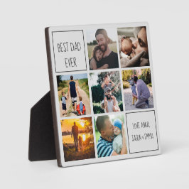 世界で最高のパパの写真コラージュとメッセージ。パパが大好き フォトプラーク
