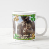 世界で最高のパパの写真 St. Patrick's Day ジャンボコーヒーマグカップ (右)