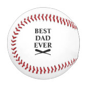 世界で最高のパパへの感謝を込めた野球記念品 - 贈り物に最適 野球ボール (正面左)