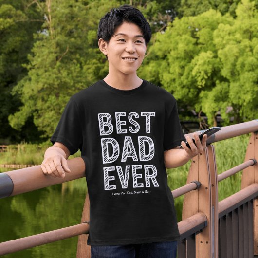 世界で最高のパパへ オーダーメイド名前入り Tシャツ