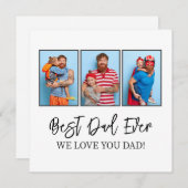 世界で最高のパパへ 父の日のプレゼント 子供の写真コラージュ シーズンカード (正面/裏面)