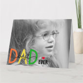 世界で最高のパパへ 父の日の折りたたみ式グリーティングカード カード (正面)