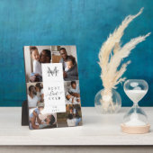 世界で最高のパパへ 父の日の6枚の写真のモノグラム フォトプラーク (側面)