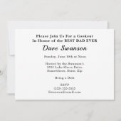 世界で最高のパパへ 父の日のBBQ 写真を追加 ヒゲ 招待状 (裏面)