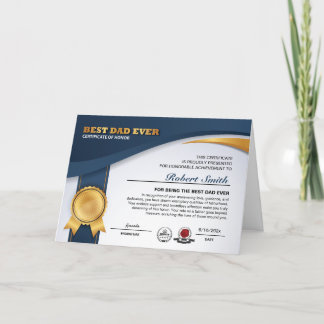 世界で最高のパパ賞 カード（世界で最高の父賞 カード） シーズンカード