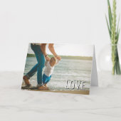 世界で最高のパパ いつだって最高の父 愛が詰まったオリジナル写真 カード (正面)