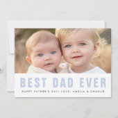 世界で最高のパパ いつもありがとう 父の日の写真 シーズンカード (正面)
