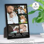 世界で最高のパパ　お父さんいつもありがとう　ベストダッドエバー　５枚の写真で作ったコラージュ フォトプラーク