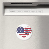 世界で最高のパパ アメリカ国旗 ハート マグネット (インサイチュ (食洗機))