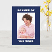 世界で最高のパパ オリジナルカスタムフォト カード (黄色い花)